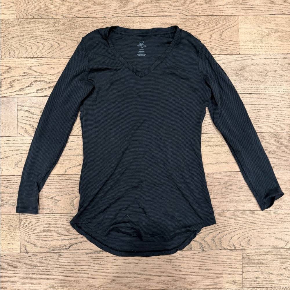 SOLD Woolx Eva Tunic Carbon Stripe